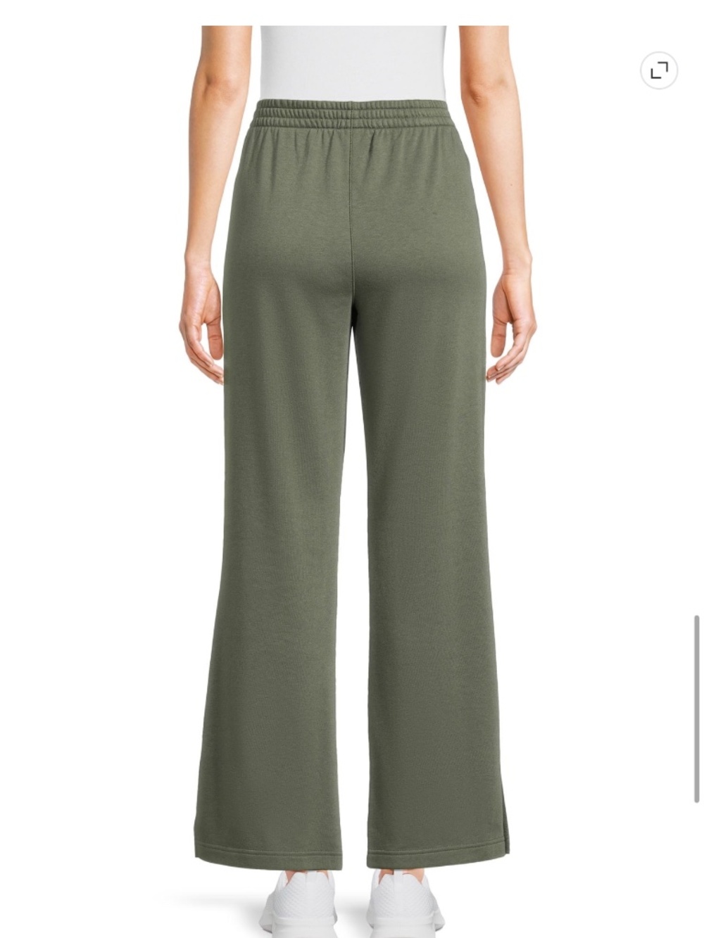 Athletic Works Women’s Green Midnight Wide Leg Pants W/Side Vents Size Large NWT - Picture 4 of 6